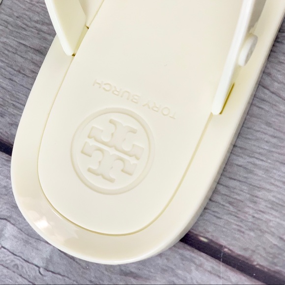 🌟 LAT ONE 🌟 Tory Burch Studded Logo Jelly Sandal - Picture 4 of 7